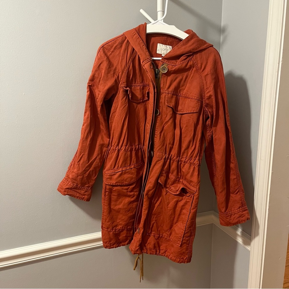 LOFT Orange trench jacket - size small